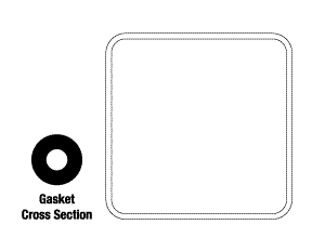 GETINGE/CASTLE REPLACEMENT DOOR GASKET (21" x 21")