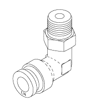 PLUMBING REPLACEMENT SWIVEL ELBOW (1/4" PUSH-IN x 1/8" MPT)